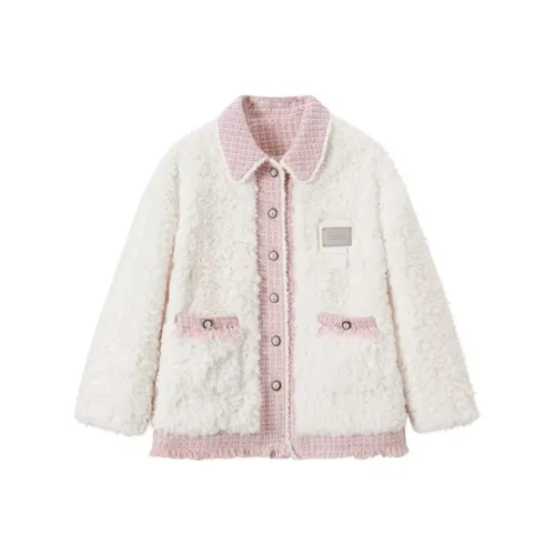 JOSR Velvet feel Coat Women's White