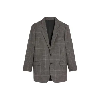 CELINE Bibliothèque Nationale De France Blazer In Prince Of Wales Wool