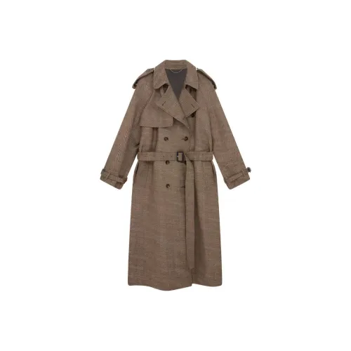 Stella McCartney Belted Waist Herringbone Trench Coat