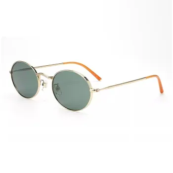 BOELEO Plate And Metal Oval Sunglasses Women's