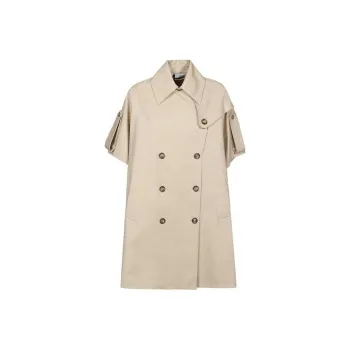 MaxMara Finezza Double-Breasted Short-Sleeved Cape
