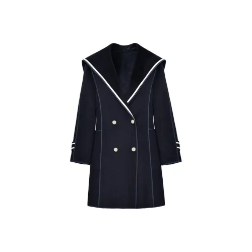 DIFFIE RIEGER Coats Women's Deep Sea Blue