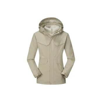 Tectop Water Resistant Windproof Wear Resistant Lightweight Windbreaker Jacket Women's Khaki