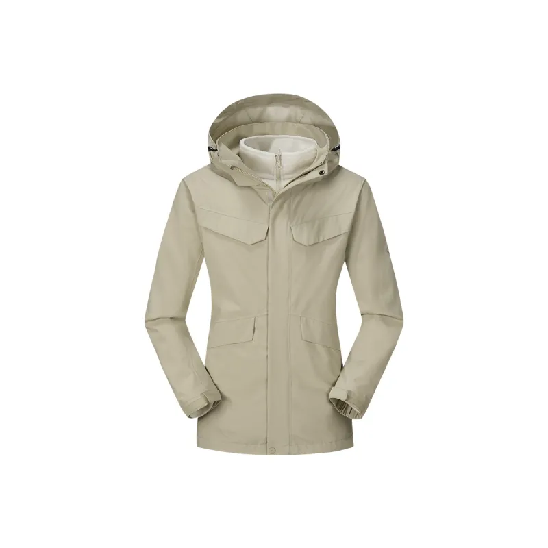Tectop Water Resistant Windproof Wear Resistant Lightweight Windbreaker Jacket Women's Khaki-0