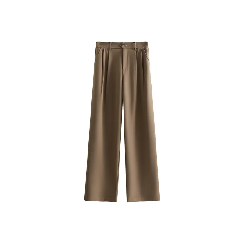 She Enjoys Casual Pants Women's Dark Khaki-0