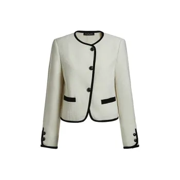 Rich Radi Q's Cropped Coats Women's Beige Apricot