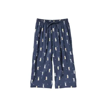UNIQLO x SHAYUMAO LIANMINGKUAN Casual Pants Women's Navy Blue
