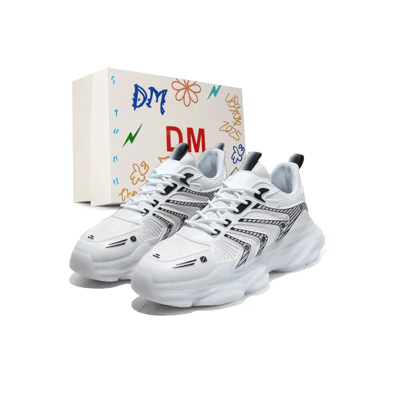 DM Wear Resistant Height Increasing Low Top Chunky Sneakers Men's Box Included-0
