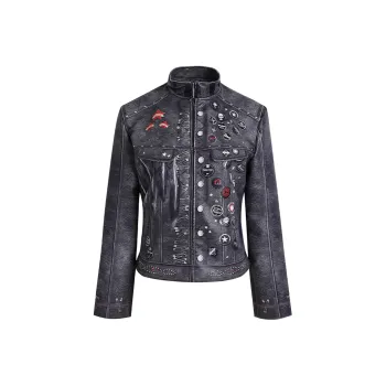 DND4DES Leather Jacket Women's Purple