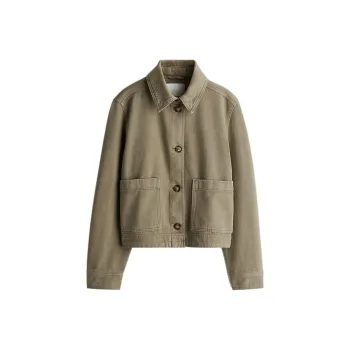 H&M Denim Jacket Women's Khaki Green