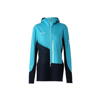 MAMMUT Waterproof And Windproof Windbreaker Jacket Women's Sky Blue