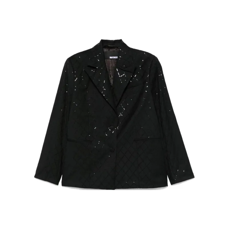 Rotate Sequin Embellished Blazer Jacket-0