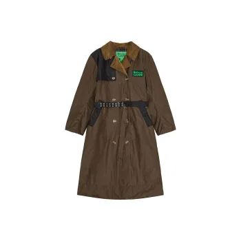 Barbour X GANNI X Barbour Co brand Trench Coats Women's Light Tea Umber