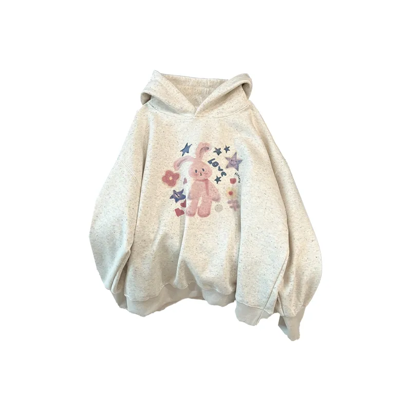 Mu Xiao Xin Sweatshirt Women's White Gray-0