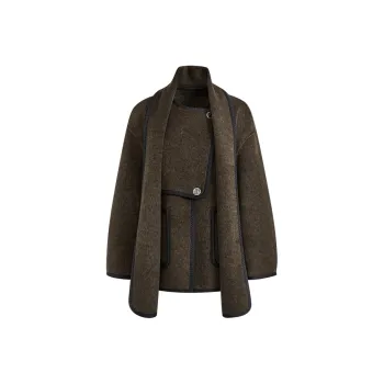 KUOSE Coats Women's Gray Green