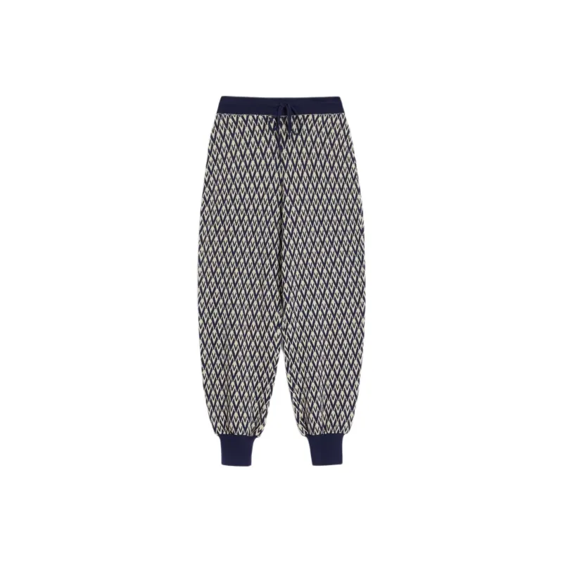 Valentino All Over Logo Patterned Drawstring Pants-0