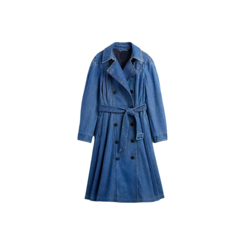 GAP SS25 Trench Coat Women's Medium Blue-0