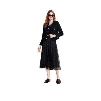 HAVVA Velvet-feel Coat Women's Black