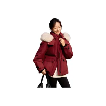 Mo Han Yi Mei Puffer Jacket Women's Vintage Red
