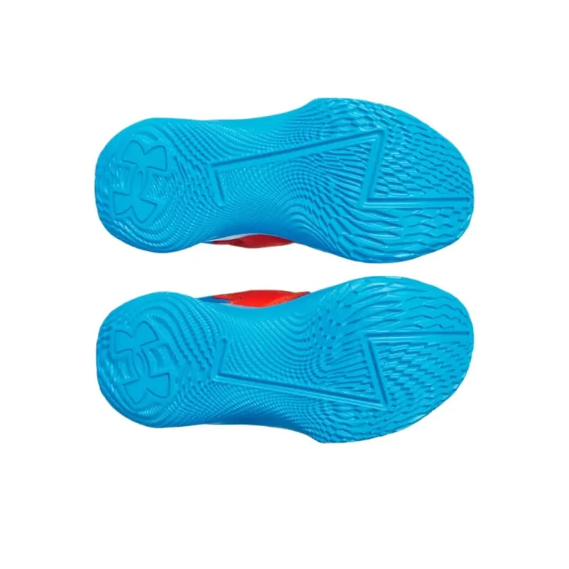 Under Armour Anti Kick And Abrasion Resistant Low Top Children's Basketball Shoes Blue Teenagers-3