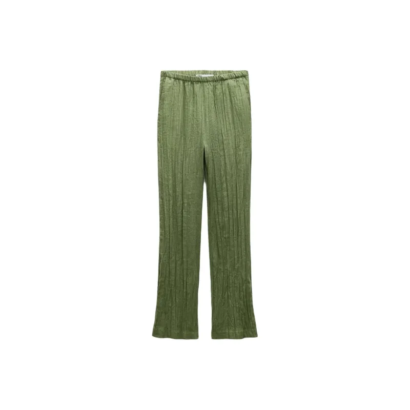 ZARA Casual Pants Women's Green-0