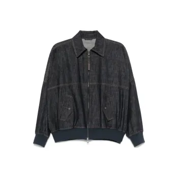 Brunello Cucinelli Zipped Denim Jacket