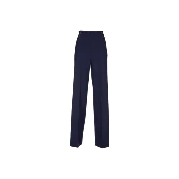 MaxMara Polonia Pleat Detailed Wide Leg Trousers