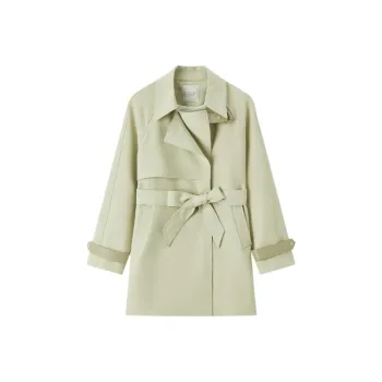 EICHITOO Trench Coat Women's Light Green