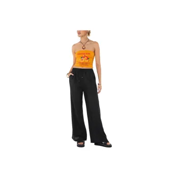 PRINCESS POLLY OGILVIE LINEN BLEND PANTS Casual Pants Women's BLACK/Black