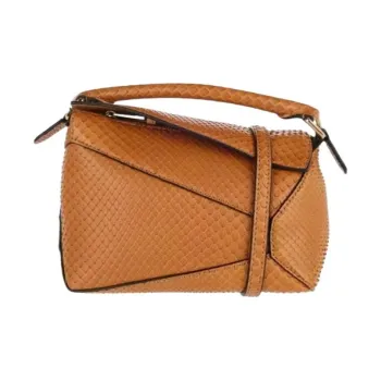 LOEWE Puzzle Leather Shoulder Bag, Crossbody Bag, Handbag Mini Women's Brown
