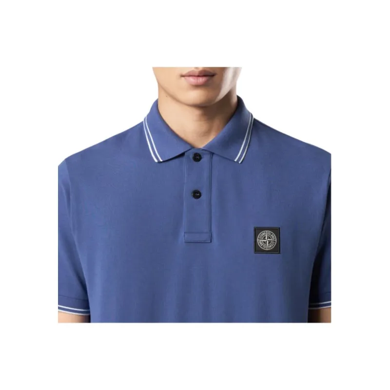STONE ISLAND Piqué Polo Shirt-3