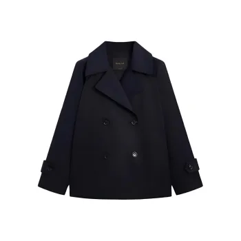 Massimo Dutti Trench Coat Women's Navy Blue