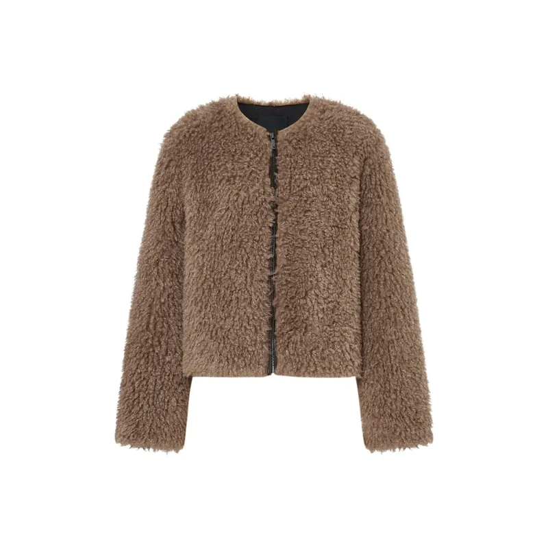 MOCO Velvet feel Coat Women's Warm Camel-0