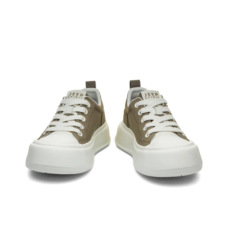 JEEP SPIRIT Canvas Shoes Men Low Top Moon Dust Gray-3