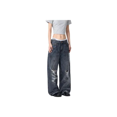 BENGEN Jeans Unisex Blue Gray