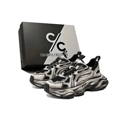 Colorful Creations Slip Resistant, Abrasion Resistant, Breathable, Lightweight Low Top Chunky Sneakers Men's