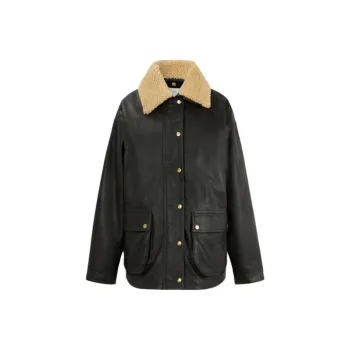 Halfboy FW24 Leather Jacket Women's Black