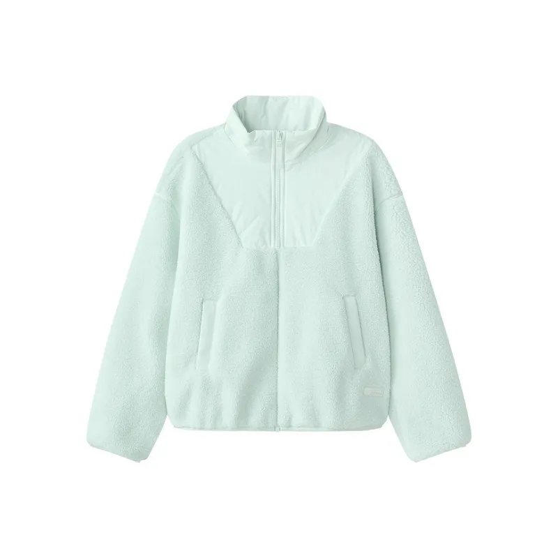 Skechers Mountain And Wild Outdoor Series Velvet feel Coat Women's Ice Green-0