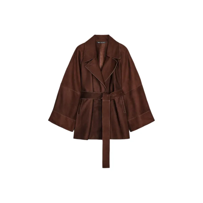 ZARA Trench Coats Women's Brown-0