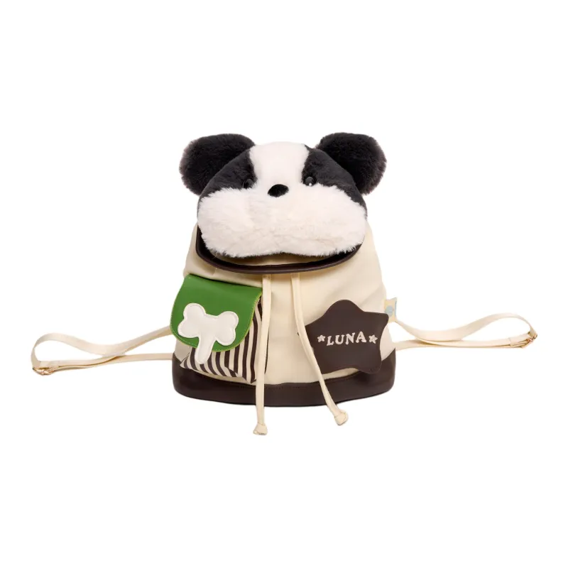 LUNA'S JOURNEY Polyester Backpack Medium Size Unisex Ivory-1
