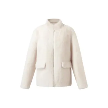 GOELIA Velvet feel Coat Women's Ecru
