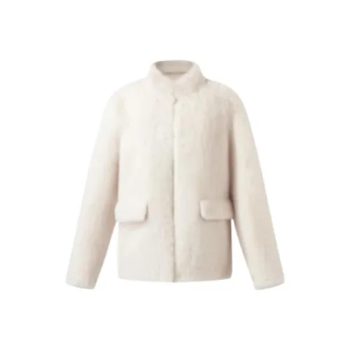 GOELIA Velvet feel Coat Women's Ecru
