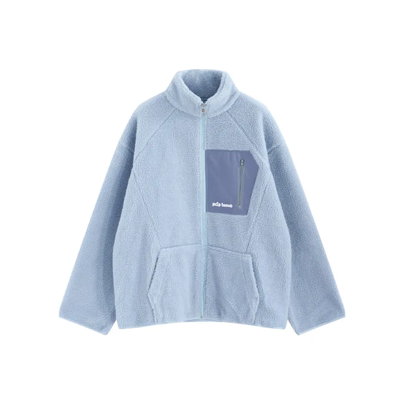 Garbege Velvet Jackets Women's Blue-0