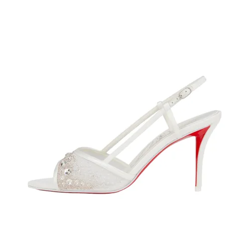 CL LUBOTING Miss Z One Strap Sandals 8cm Women's White