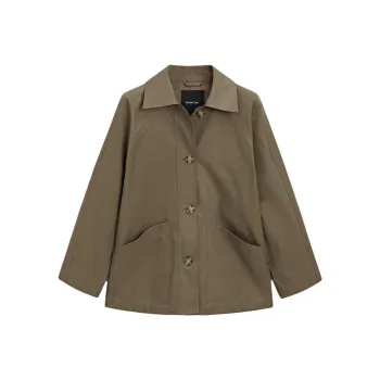 Massimo Dutti Trench Coat Women's Green
