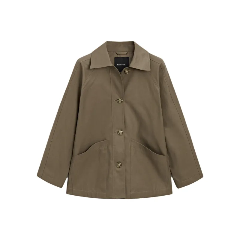 Massimo Dutti Trench Coat Women's Green-0
