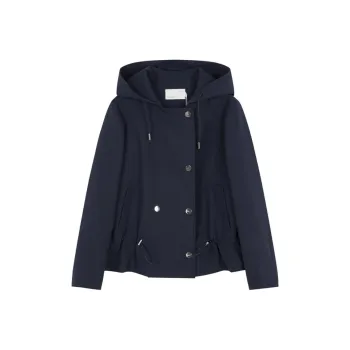 IHIMI Trench Coat Women's Navy Blue