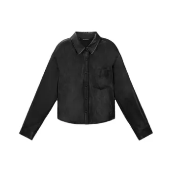 GUESS Leather Jacket Women's Black