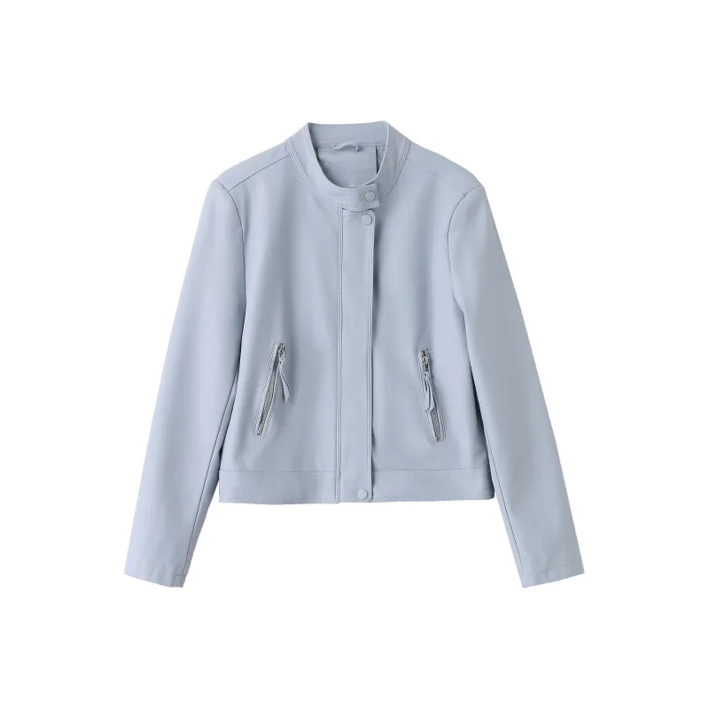 Yi Mengyuan Leather Jackets Coats Women's-0