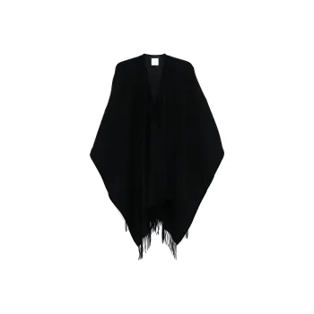 Valentino Open Front Fringed Edge Cape